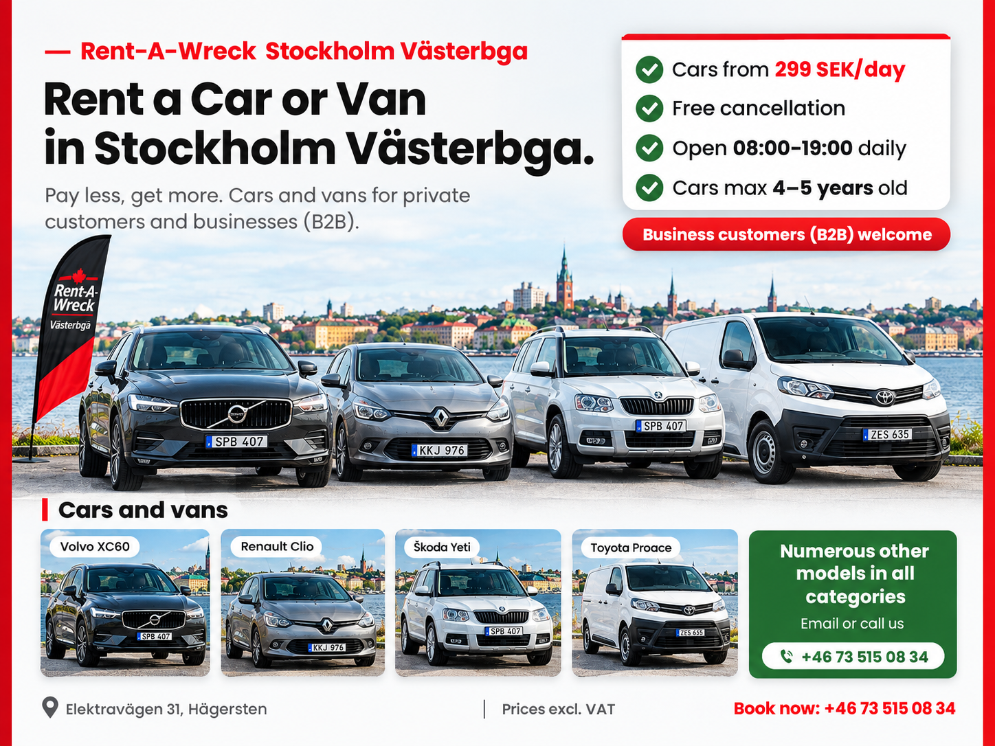 Rent-A-Wreck Stockholm Västberga - car and van rental